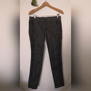 Rag & Bone Black Embroidered Skinny Jeans Size 30